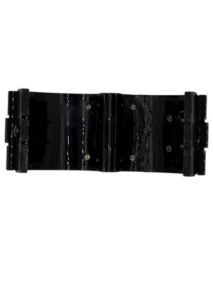 Chanel Black Resin & Crystal CC Boy Brick Cuff Bracelet