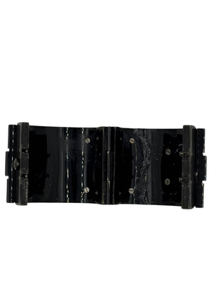 Chanel Black Resin & Crystal CC Boy Brick Cuff Bracelet