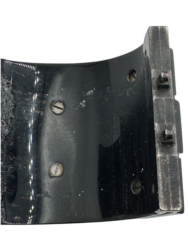 Chanel Black Resin & Crystal CC Boy Brick Cuff Bracelet