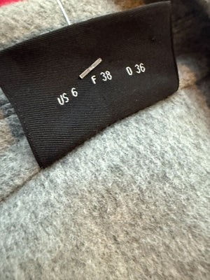 Akris Light Grey Double-Breasted Cashmere Coat - Size US 6