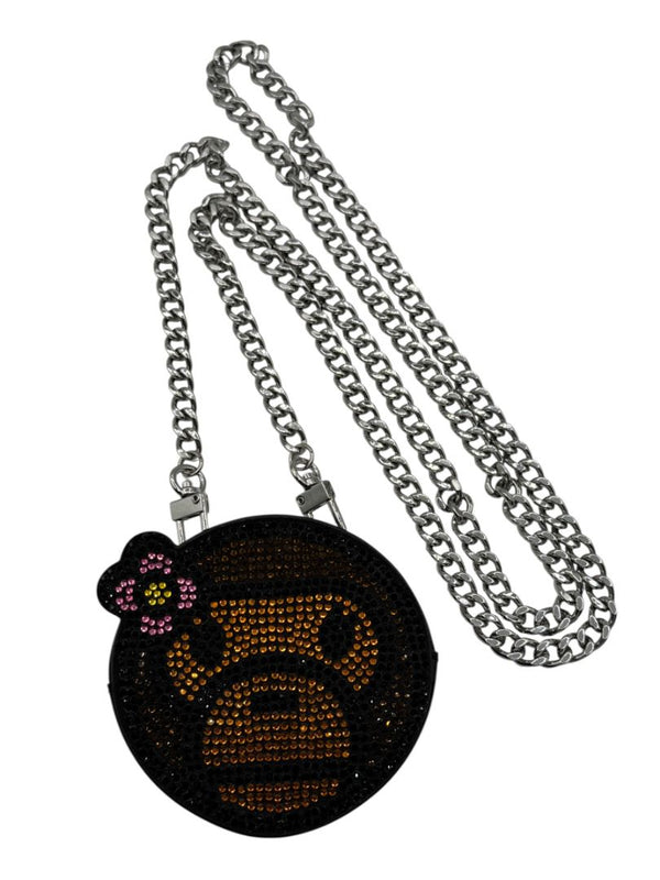 A Bathing Ape BABY LISA Crystal Face Coin Purse on Chain