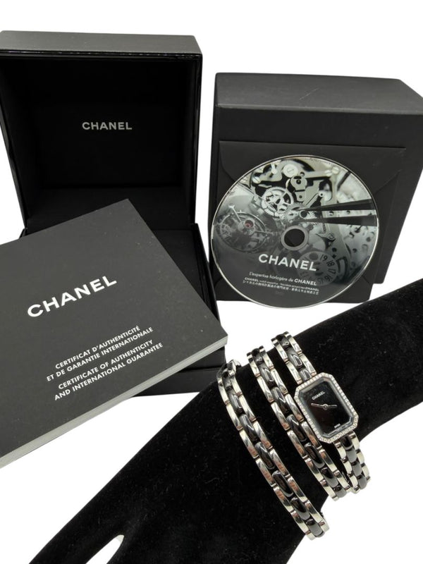 Chanel Première 18K White Gold Diamond Bezel Triple Wrap Watch Ref. O.N. 39306 w/ Box