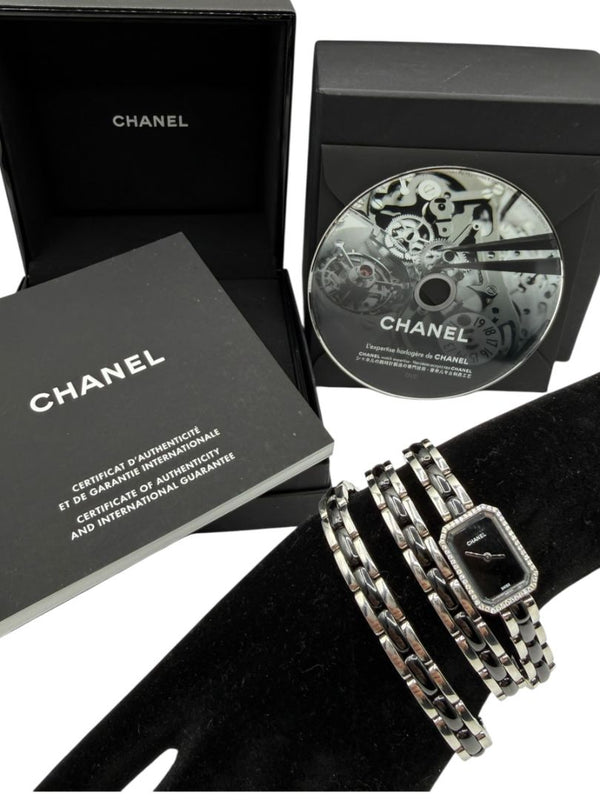 Chanel Première 18K White Gold Diamond Bezel Triple Wrap Watch Ref. O.N. 39306 w/ Box