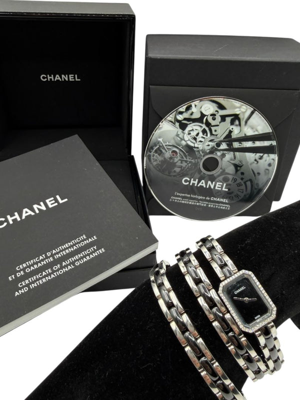 Chanel Première 18K White Gold Diamond Bezel Triple Wrap Watch Ref. O.N. 39306 w/ Box