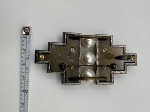 Lanvin Pearl and Crystal Brooch NIB