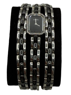 Chanel Première 18K White Gold Diamond Bezel Triple Wrap Watch Ref. O.N. 39306 w/ Box
