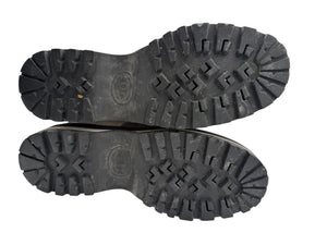 Chanel CC Quilted Two-Tone Lace-Up Combat Boots – Size 40