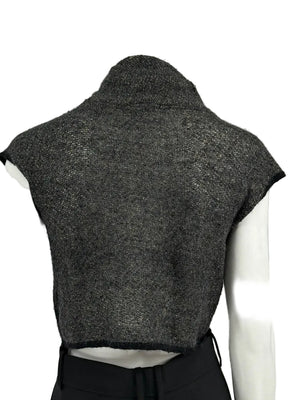 Custo Barcelona Women’s Embellished Knit Crop Short-Sleeve Sweater – Size 1