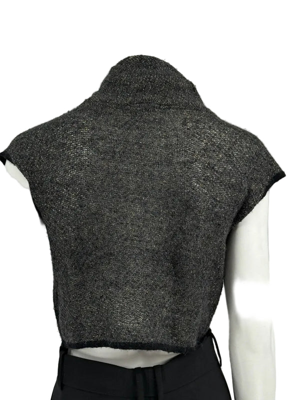 Custo Barcelona Women’s Embellished Knit Crop Short-Sleeve Sweater – Size 1