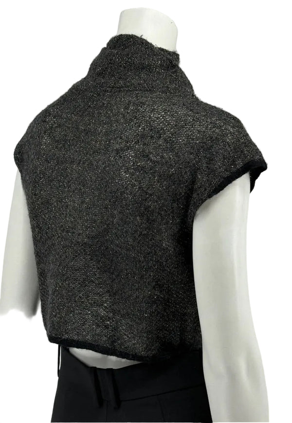 Custo Barcelona Women’s Embellished Knit Crop Short-Sleeve Sweater – Size 1