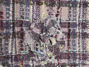 Chanel Lavender Tweed Camellia Large Flap Messenger Bag