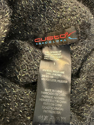 Custo Barcelona Women’s Embellished Knit Crop Short-Sleeve Sweater – Size 1