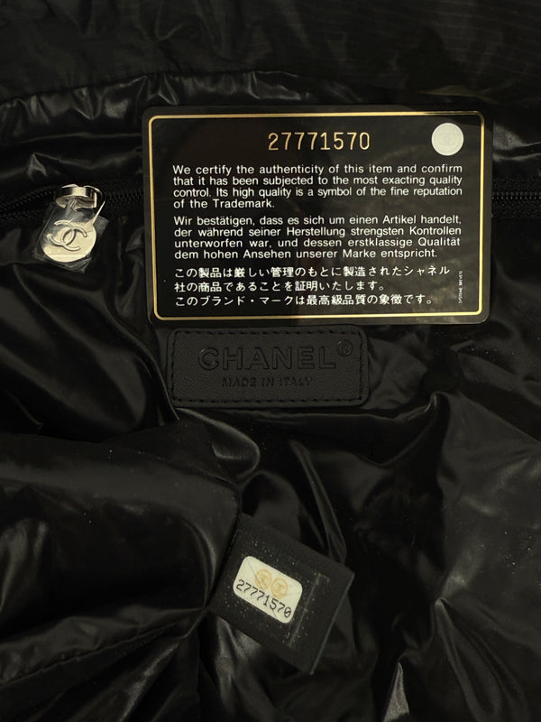 Chanel Black Slouchy Nylon Tote bag with Chain *Brand New*