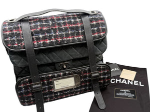 Chanel Fall 2010 Runway Trek Pack 3-in-1 Tweed Backpack – Multicolor Plaid – Rare