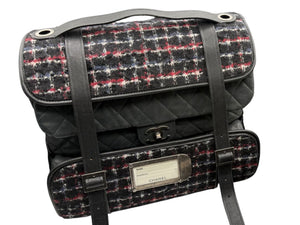 Chanel Fall 2010 Runway Trek Pack 3-in-1 Tweed Backpack – Multicolor Plaid – Rare