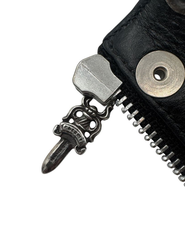 Chrome Hearts Sterling Silver & Leather Lace-Up Cuff Bracelet – Vintage 1990s