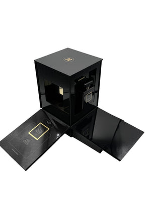 Chanel Coco Noir Fragrance Launch Acrylic Display Case with Leather Carry Case