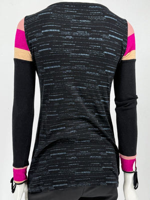 Custo Barcelona Long-Sleeve Graphic Henley Top – Size 1 (Small)