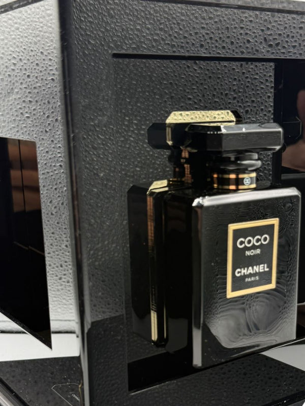 Chanel Coco Noir Fragrance Launch Acrylic Display Case with Leather Carry Case