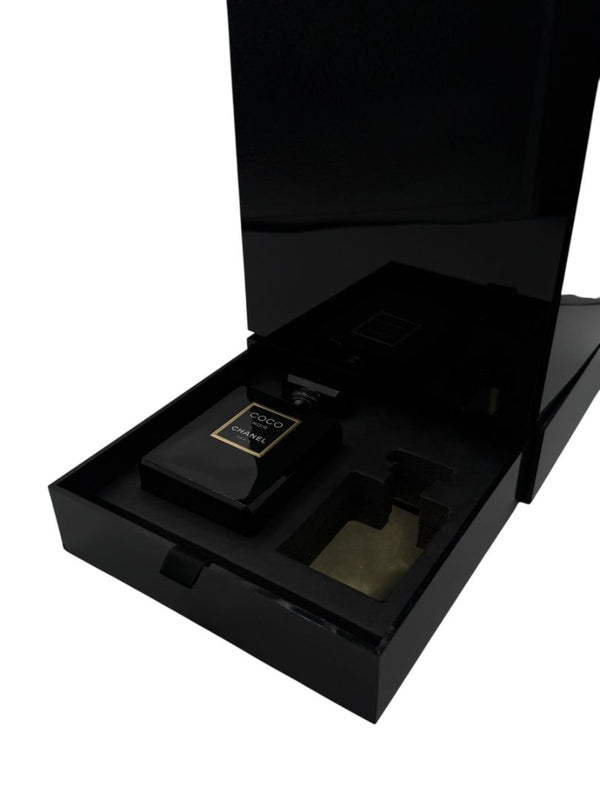 Chanel Coco Noir Fragrance Launch Acrylic Display Case with Leather Carry Case