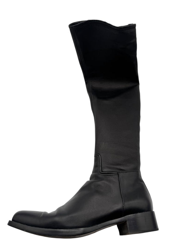 Alaïa Black Leather Over-the-Knee Boots – Size 40.5