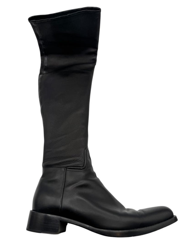 Alaïa Black Leather Over-the-Knee Boots – Size 40.5