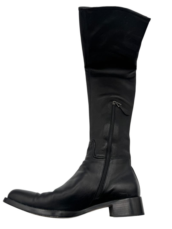 Alaïa Black Leather Over-the-Knee Boots – Size 40.5