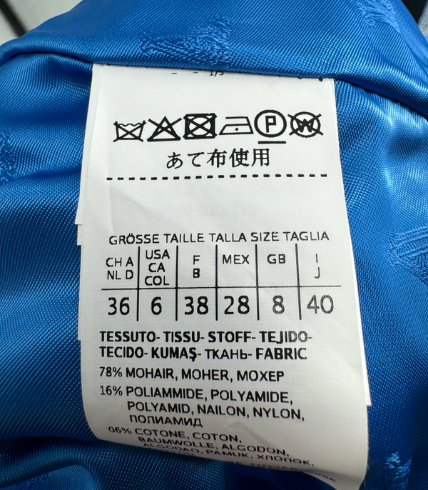 Max Mara Mohair Cobalt Blue Blazer New w/ Tags - Size 6