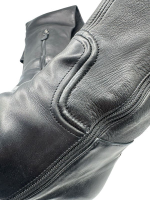 Alaïa Black Leather Over-the-Knee Boots – Size 40.5