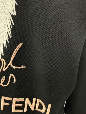 Fendi Karlito “Karl Lover” Fur Embellished Sweatshirt – Size IT 42