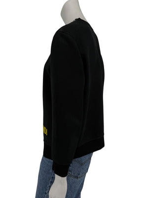 Fendi Karlito “Karl Lover” Fur Embellished Sweatshirt – Black – Size IT 40