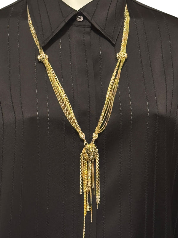 Chanel Lion Head Tassel Necklace with CC Charms – Fall 2011 – 20"