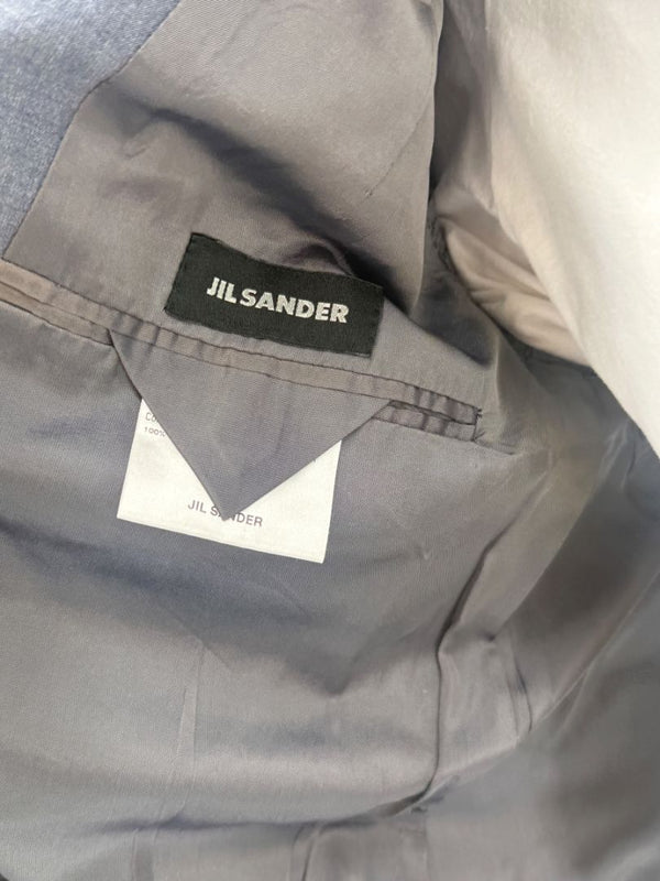 Jil Sander Tailor Made Men's 52 Blue Gray Cotton 2 Piece Suit 3 Button
