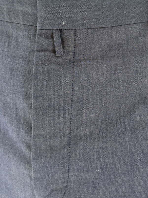 Jil Sander Tailor Made Men's 52 Blue Gray Cotton 2 Piece Suit 3 Button