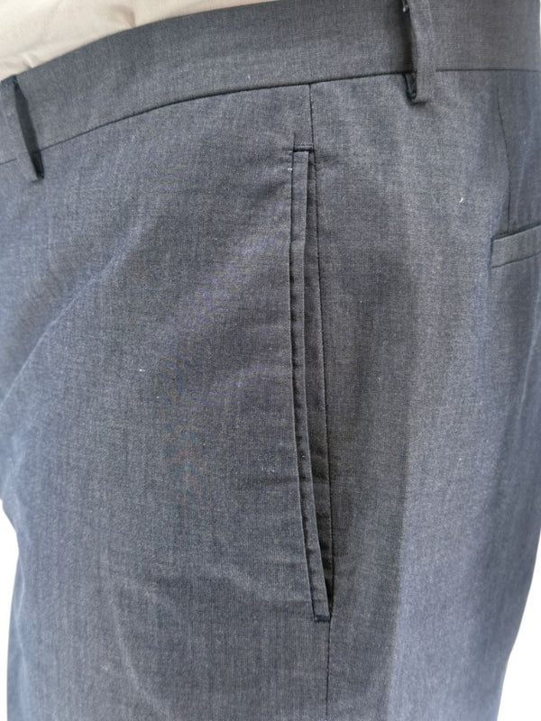 Jil Sander Tailor Made Men's 52 Blue Gray Cotton 2 Piece Suit 3 Button