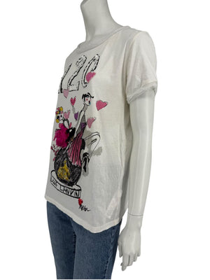 Lanvin Paris “120 Love Lanvin” Embellished Graphic T-Shirt – Size M