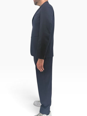 Jil Sander Men's 50 Navy Blue Virgin Wool Blend 2 Piece Suit Made Italy