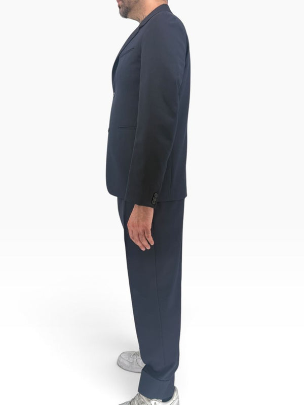 Jil Sander Men's 50 Navy Blue Virgin Wool Blend 2 Piece Suit Made Italy