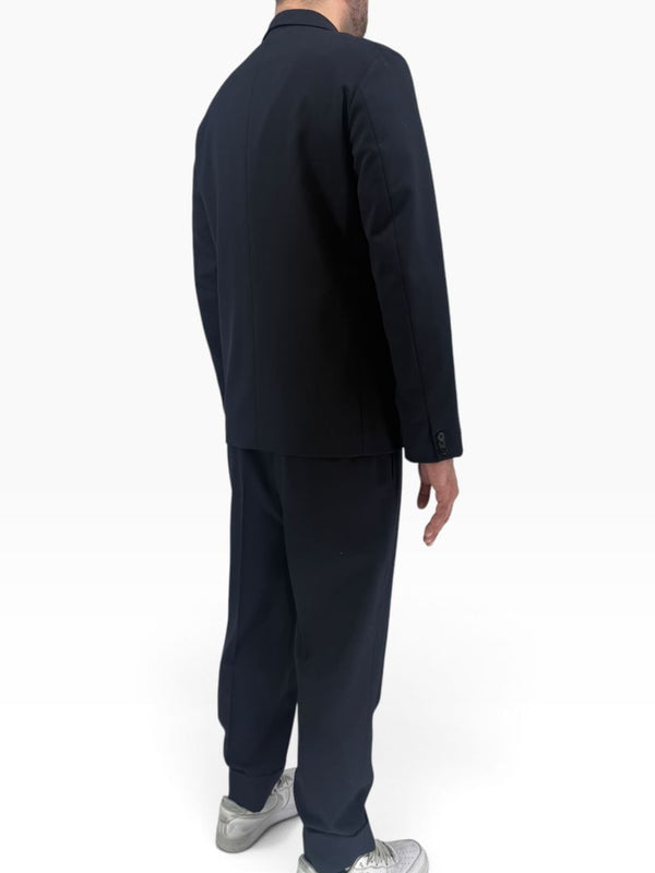 Jil Sander Men's 50 Navy Blue Virgin Wool Blend 2 Piece Suit Made Italy