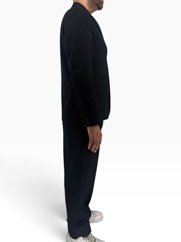 Jil Sander Men's 50 Navy Blue Virgin Wool Blend 2 Piece Suit Made Italy