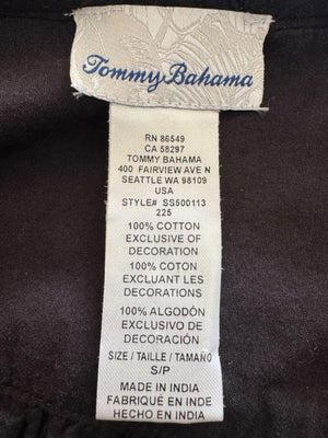 Tommy Bahama Black Embroidered Tassel Tunic Dress / Swim Cover-Up – Size S/P