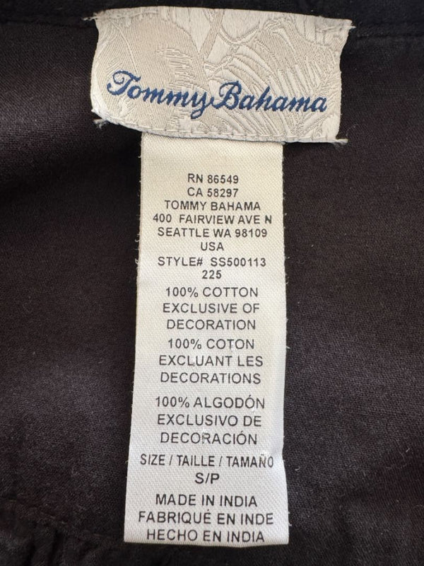 Tommy Bahama Black Embroidered Tassel Tunic Dress / Swim Cover-Up – Size S/P