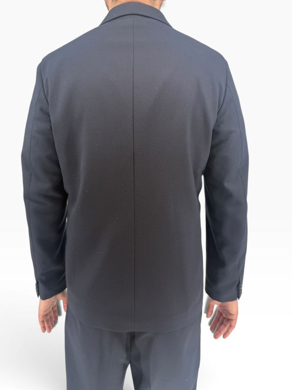 Jil Sander Men's 50 Navy Blue Virgin Wool Blend 2 Piece Suit Made Italy