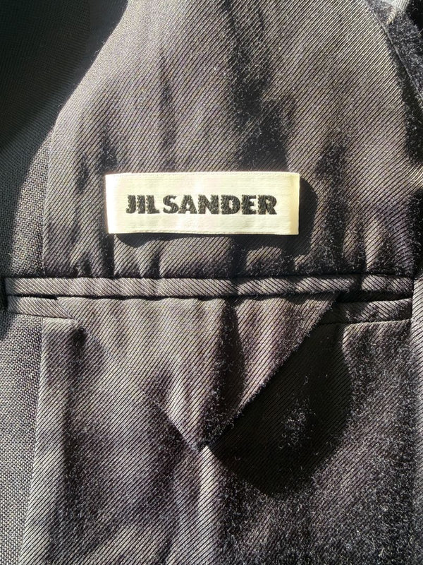 Jil Sander Men's 50 Navy Blue Virgin Wool Blend 2 Piece Suit Made Italy