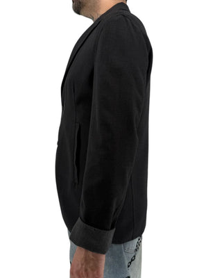 Jil Sander Men's Charcoal Grey Crepe Wool 3 Button Blazer Jacket Size 52