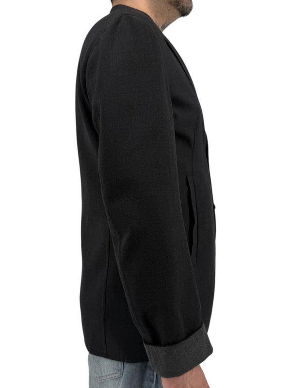 Jil Sander Men's Charcoal Grey Crepe Wool 3 Button Blazer Jacket Size 52