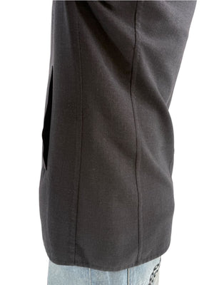 Jil Sander Men's Charcoal Grey Crepe Wool 3 Button Blazer Jacket Size 52