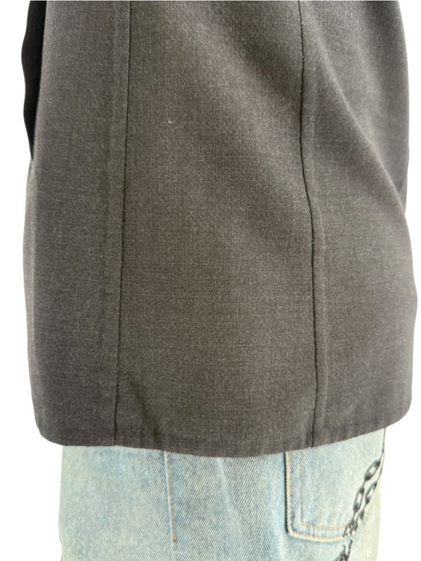 Jil Sander Men's Charcoal Grey Crepe Wool 3 Button Blazer Jacket Size 52
