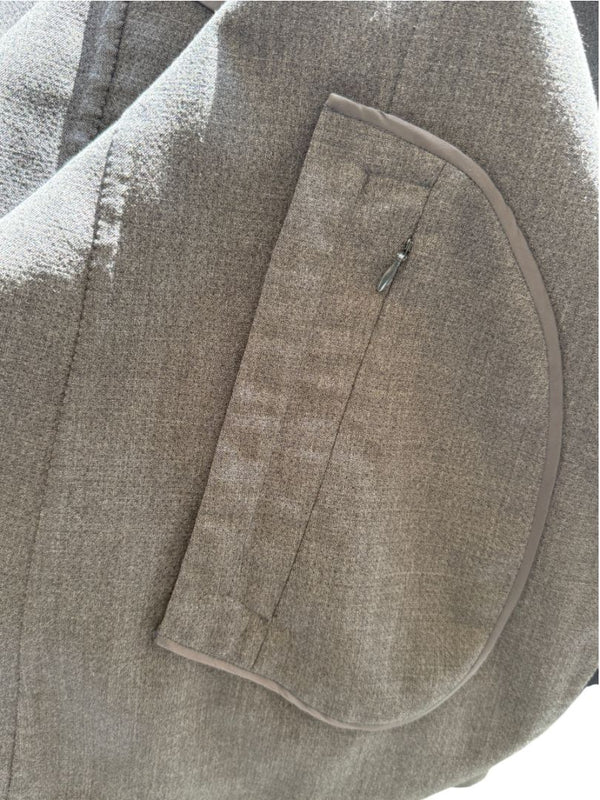 Jil Sander Men's Charcoal Grey Crepe Wool 3 Button Blazer Jacket Size 52