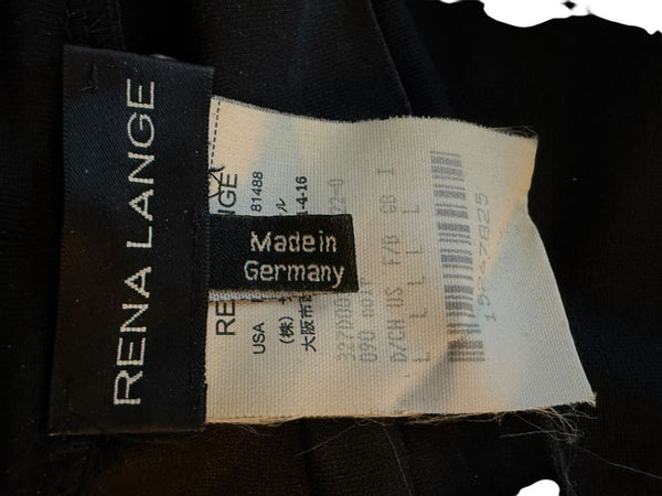 Rena Lange Black Tie-Waist Turtleneck Top – Size L